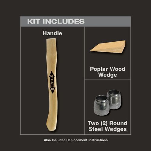 Main product image of STILETTO 14.5" Curve Hickory Replacement Handle for 10oz Wedge, STLFH-C