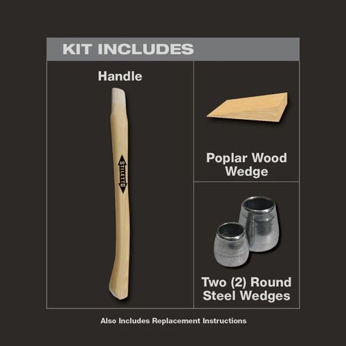 Main product image of STILETTO 18" Curve Hickory Replacement Handle for 12/14oz, STLHDL-C