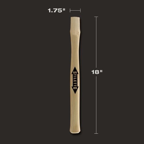 Main product image of STILETTO 18" Straight Hickory Replacement Handle for 12/14oz, STLHDL-S