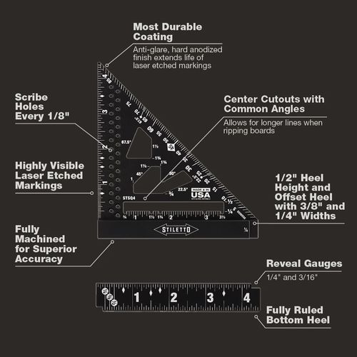 Main product image of STILETTO 4-1/2" Trim Square, STSQ4