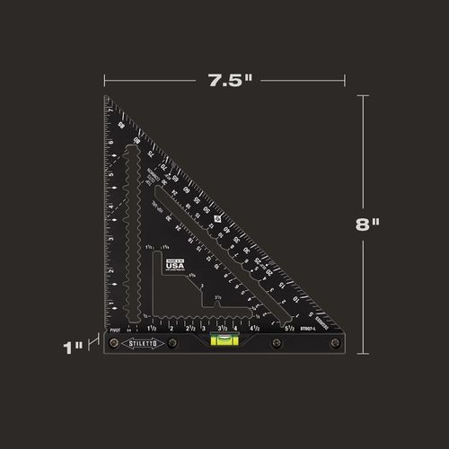 Main product image of STILETTO 7" Carpenter Square with Level, STSQ7-L