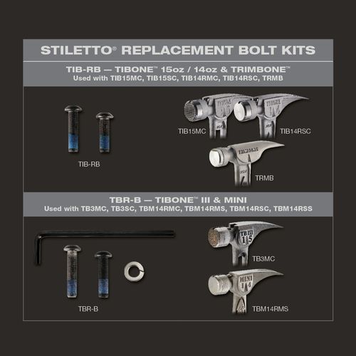 Main product image of STILETTO Replacement Bolt Kit (No Face), TBR-B