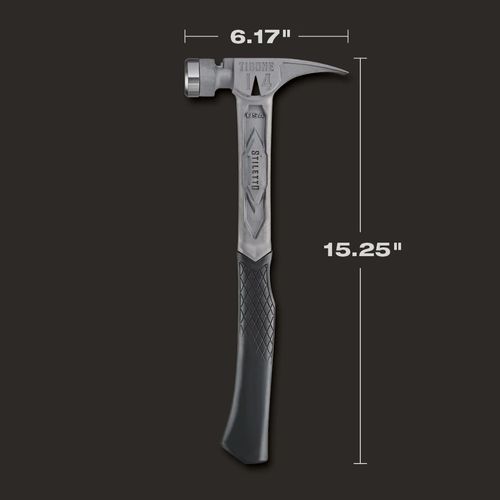 Main product image of STILETTO TIBONE 14oz Smooth/Curved Titanium Framing Hammer, TIB14RSC