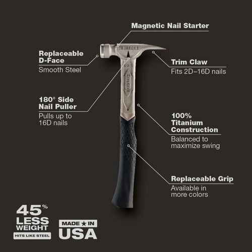 Main product image of STILETTO TRIMBONE 10oz Titanium Finish Hammer, TRMB
