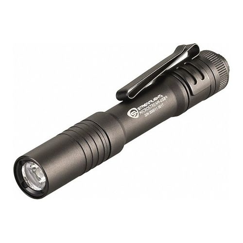 Main product image of MicroStream USB Mini Flashlight, White LED, IPX4, w/ USB Rechargeable Lithium-Ion Battery, Black (250/50 Lumens), 66604