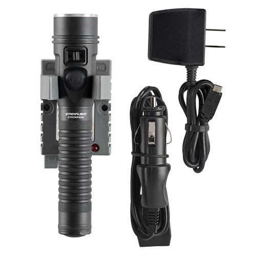 Main product image of Strion 2020 Anodized Handheld Flashlight, LED, 1200 Lumens, w/ (2) SL-B26 Battery Packs, 335m Max Beam Distance, IPX7, 3 Light Modes, Black, 74431
