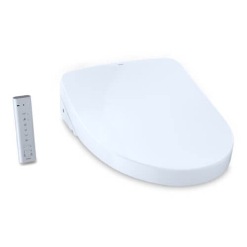 Main product image of S500E Contemporary Washlet Electric Heated Bidet Toilet Seat for Elongated Toilet (Cotton White)