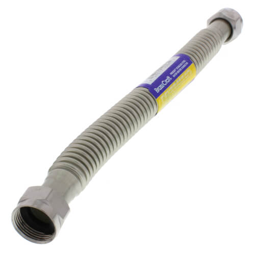 Main product image of 3/4" ProCoat Flexible Corrugated Stainless Steel Water Heater Connector (12" Length)