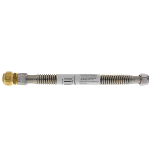 Main product image of 3/4" Push Connect x 3/4" FIP Procoat Stainless Steel Water Heater Connector (12" Length)