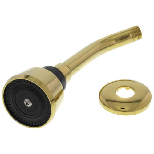 SWD0420 Brasscraft SWD0420 Mixet Full Spray Polished Brass Shower Head (2.5 GPM) with Arm