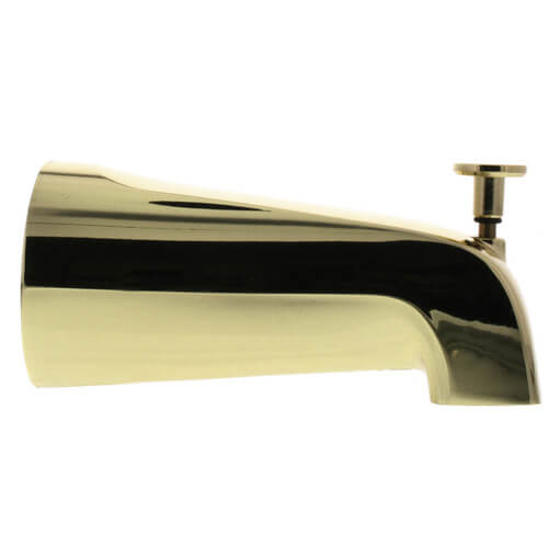 Main product image of 5-1/8" Mixet Quicklift Polished Brass Diverter Tub Spout (for 1/2" Iron Pipe)