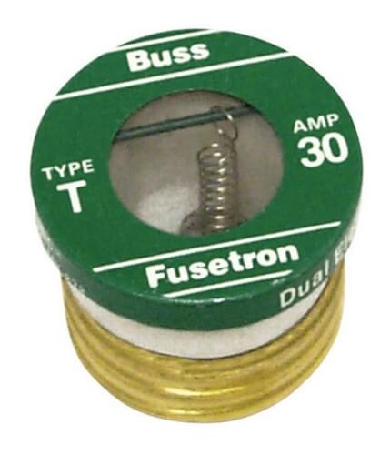 Main product image of 30 Amp Dual-Element -Time Delay Edison Style Plug Fuse (125V)