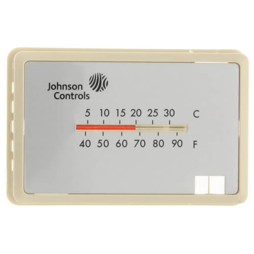 Main product image of Beige Thermostat Cover Plate Assembly,Exposed setpoint, with °F/°C thermometer (Horizontal Mount)