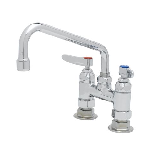 Main product image of Double Pantry Faucet, Deck Mount, 4" Centers, 8" Swing Nozzle (060x), B-0227