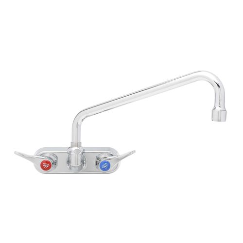 Main product image of Workboard Faucet, Wall Mount, 4" Centers, 12" Swing Nozzle, Lever Handles, B-1118