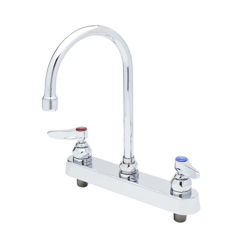 Main product image of Workboard Faucet, Deck Mount, 8" Centers, 6" Swivel Gooseneck, Lever Handles, B-1142