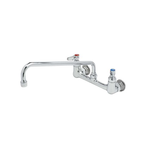 Main product image of Double Pantry Faucet, Wall Mount, 8" Centers, 14" Swing Nozzle, 1/2" NPT Female Inlets ( B-0230-ln & 063x ), B-2299