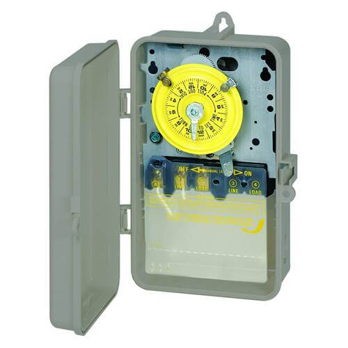Main product image of Mechanical Time Switch w/ NEMA 3R Plastic Case, 40A, SPST (120V)