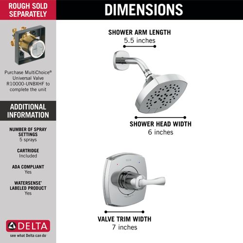 Main product image of Stryke 14 Series Shower Only, 1.75 GPM (Chrome)