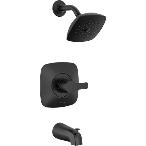 Main product image of T144339-BL-PP Modern Monitor 14 Series Tub & Shower Trim (Matte Black)