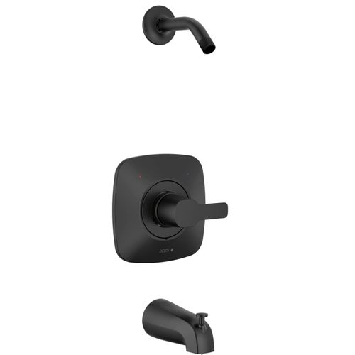 Main product image of T144339-BLLHD-PP Modern Monitor 14 Series Tub & Shower Trim, Less Head (Matte Black)