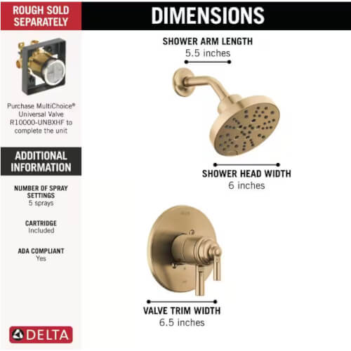 Main product image of Saylor Monitor 17 Series Shower Trim (Champagne Bronze), T17235-CZ