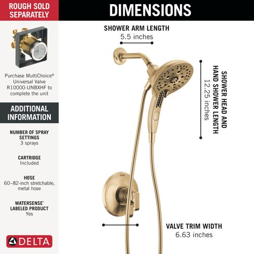 Main product image of Tetra 17 Series Shower Trim (Lumicoat Champagne Bronze), T17289-CZ-PR