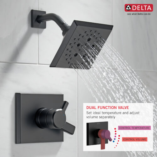 Main product image of Pivotal Monitor 17 Series H2Okinetic Shower Trim (Matte Black), T17299-BL