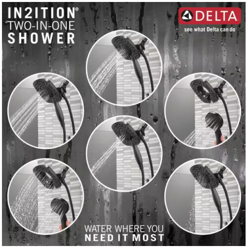 Main product image of Ashlyn Monitor 17 Series Tub and Shower Trim w/ In2ition (Matte Black), T17464-BL-I