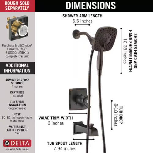 Main product image of Ashlyn Monitor 17 Series Tub and Shower Trim w/ In2ition (Venetian Bronze), T17464-RB-I