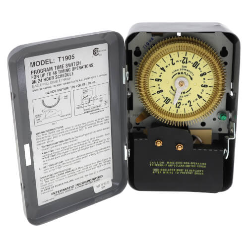 T1905 Intermatic T1905 The Skipper Mechanical Time Switch, 20A, SPDT without Skipper Wheel