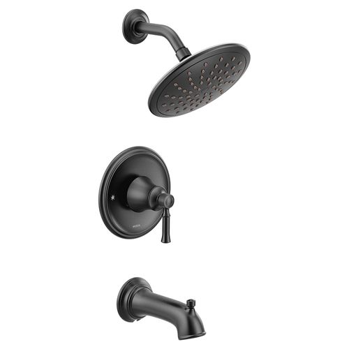 Main product image of Dartmoor Matte Black Posi-temp Eco-performance Tub And 8" Shower Trim, 1.75 Gpm