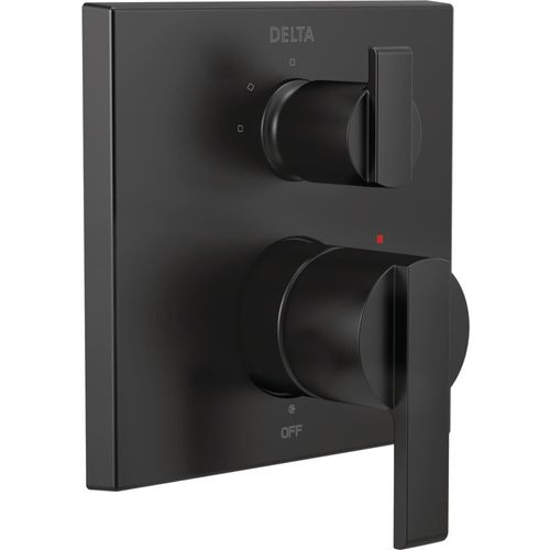 Main product image of Ara Angular Modern Monitor 14 Series Valve Trim w/ 3-Setting Diverter (Matte Black), T24867-BL