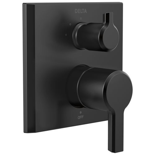 Main product image of Pivotal Monitor 14 Series Valve Trim with 3-Setting Integrated Diverter (Matte Black), T24899-BL