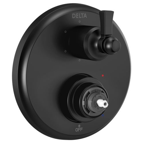 Main product image of Dorval Traditional 2-Handle Monitor 14 Series Valve Trim w/ 6 Setting Diverter (Matte Black), T24956-BLLHP