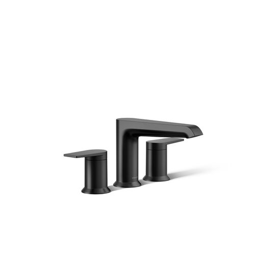 Main product image of Hint Two Handle Deck Mount Bathroom Faucet, Trim Only (Matte Black), K-T25740-4-BL