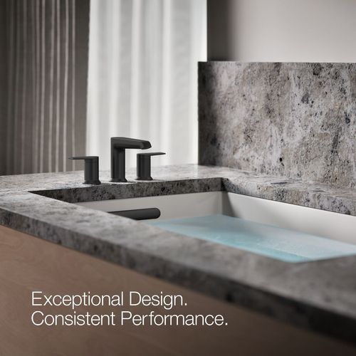 Main product image of Hint Two Handle Deck Mount Bathroom Faucet, Trim Only (Matte Black), K-T25740-4-BL