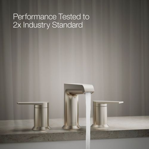 Main product image of Hint Two Handle Deck Mount Bathroom Faucet, Trim Only (Brushed Nickel), K-T25740-4-BN
