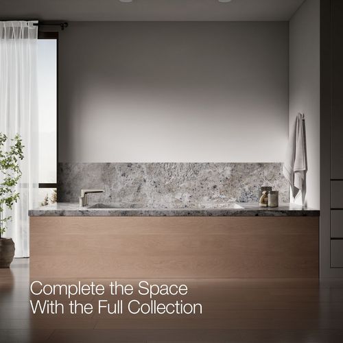 Main product image of Hint Two Handle Deck Mount Bathroom Faucet, Trim Only (Brushed Nickel), K-T25740-4-BN