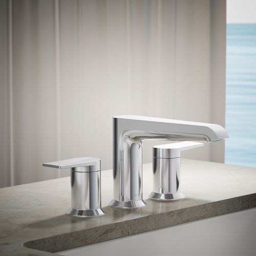 Main product image of Hint Two Handle Deck Mount Bathroom Faucet, Trim Only (Polished Chrome), K-T25740-4-CP