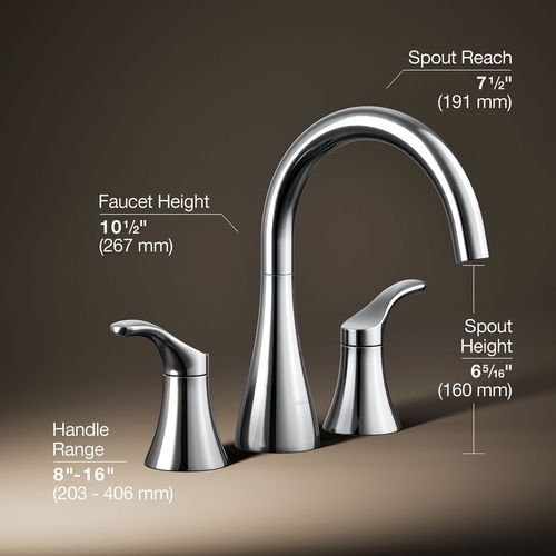 Main product image of Simplice Two Handle Deck Mount Bathroom Faucet, Trim Only (Polished Chrome), K-T26426-4-CP