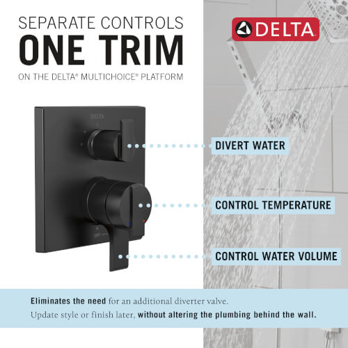 Main product image of Ara Angular Modern Monitor 17 Series Valve Trim w/ 3-Setting Diverter (Champagne Bronze), T27867-CZ