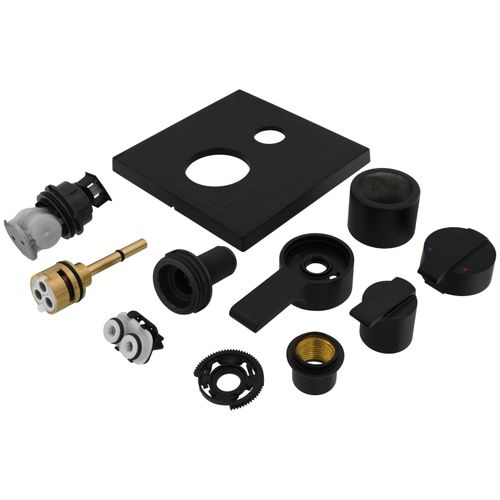 Main product image of Ara Angular Modern Monitor 17 Series Valve Trim w/ 3-Setting Diverter (Matte Black), T27867-BL