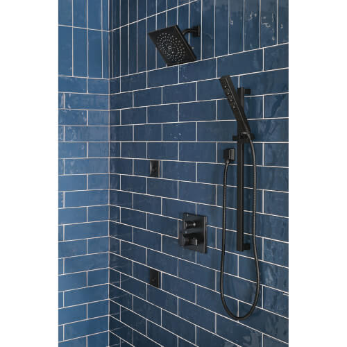 Main product image of Ara Angular Modern Monitor 17 Series Valve Trim w/ 6-Setting Diverter (Matte Black), T27967-BL