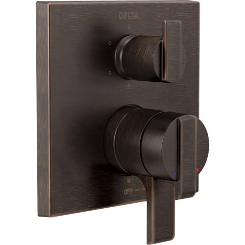 Main product image of Ara Angular Modern Monitor 17 Series Valve Trim w/ 6-Setting Diverter (Venetian Bronze), T27967-RB