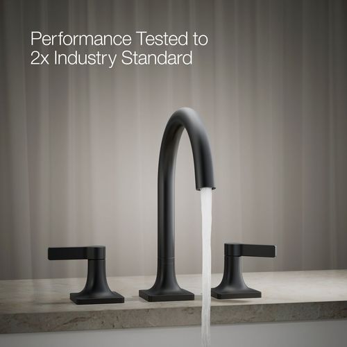 Main product image of Venza Two Handle Deck Mount Bathroom Faucet, Trim Only (Matte Black), K-T28131-4-BL