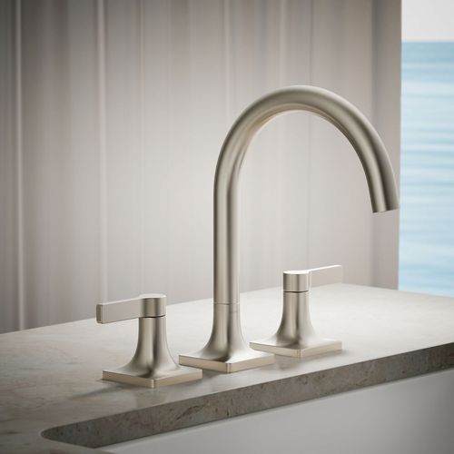 Main product image of Venza Two Handle Deck Mount Bathroom Faucet, Trim Only (Brushed Nickel), K-T28131-4-BN