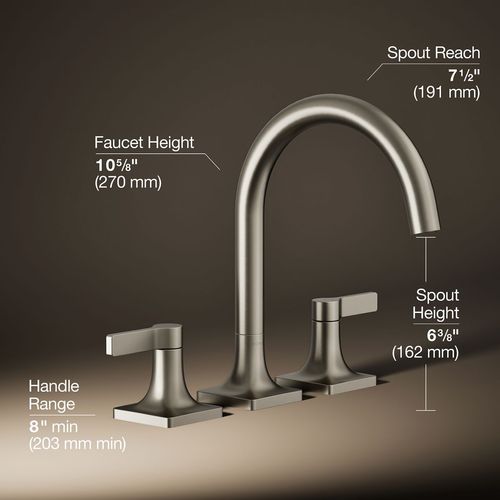 Main product image of Venza Two Handle Deck Mount Bathroom Faucet, Trim Only (Brushed Nickel), K-T28131-4-BN