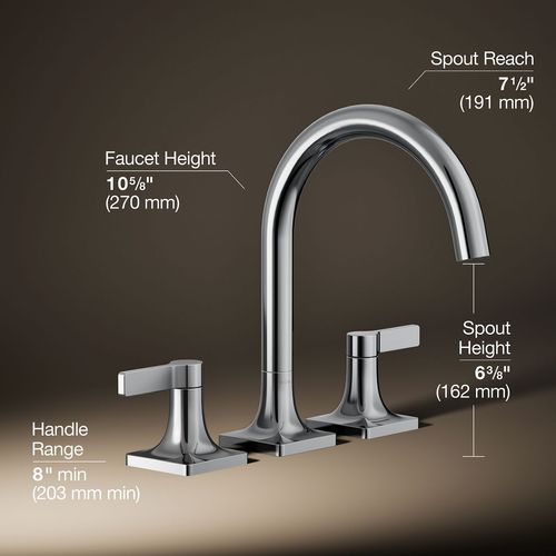 Main product image of Venza Two Handle Deck Mount Bathroom Faucet, Trim Only (Polished Chrome), K-T28131-4-CP