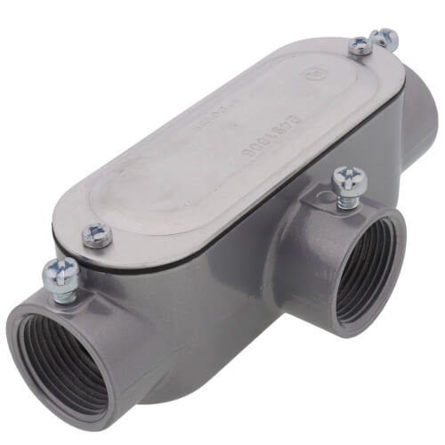 Main product image of 1" EMT & Rigid Combo T Type Conduit Body w/ Cover & Gasket - Aluminum